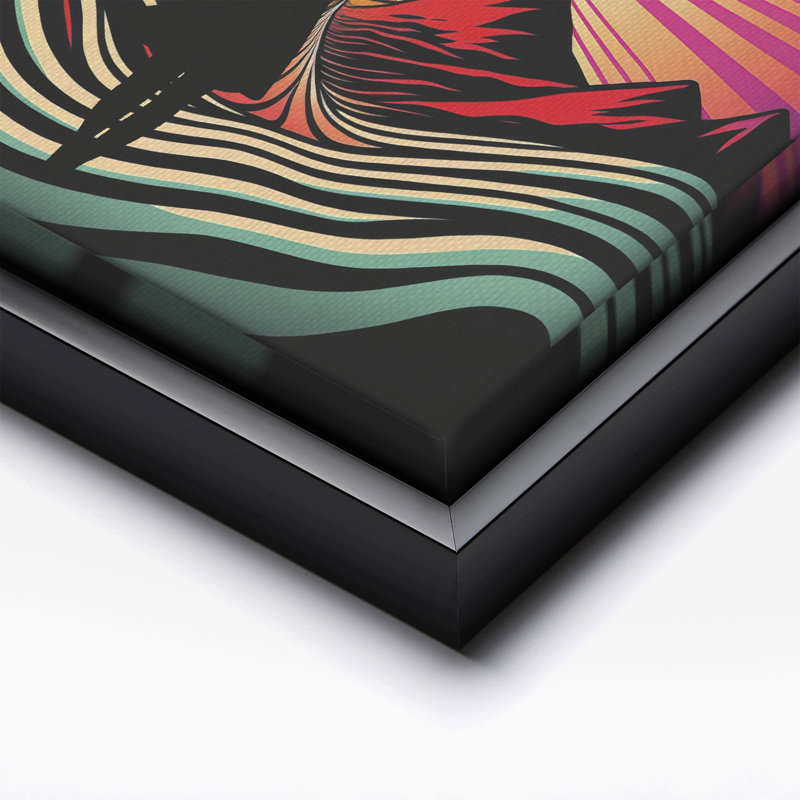 Déesse du soleil, Black Framed, Canvas, 12"H x 16"W
