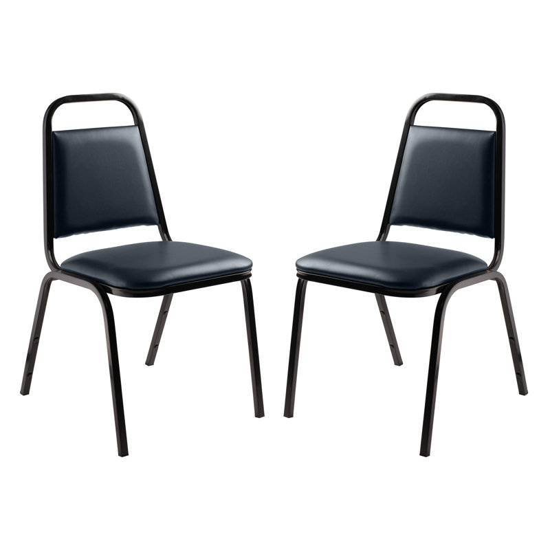 Chaise empilable en vinyle 9100 Series, Bleu minuit, 2