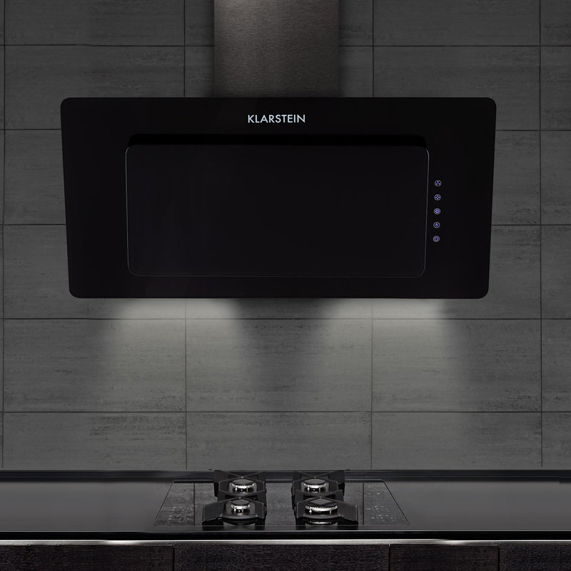 Lorea 90cm Ducted Wall Mount Cooker Hood, Black