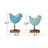 Decorative Metal Standing Bird Figurines & Sculptures With Embossed Accents & Wood Base-1637647219