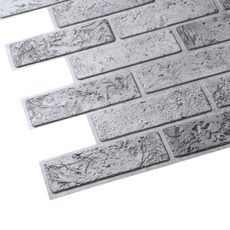 Panneau mural 3D 20 "x 39", gris