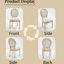 2 chaises de salle à manger rembourrées style campagne française, dossier confortable, structure en bois massif, finition en tréfilage beige,
