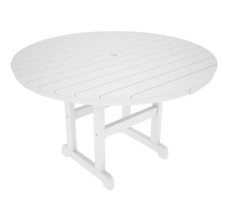 Table de salle à manger POLYWOOD, Blanc, 48 po