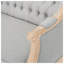 Causeuse en tissu touffeté gris clair au style exquis