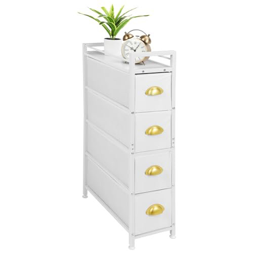 Rangement à tiroirs, armoire étroite avec tiroirs, tour verticale peu encombrante pour placard, salle de bain, bureau, chambre à coucher