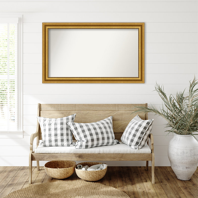Miroir de salle de bain Jashawna, 30,75 po x 51,75 po, Doré