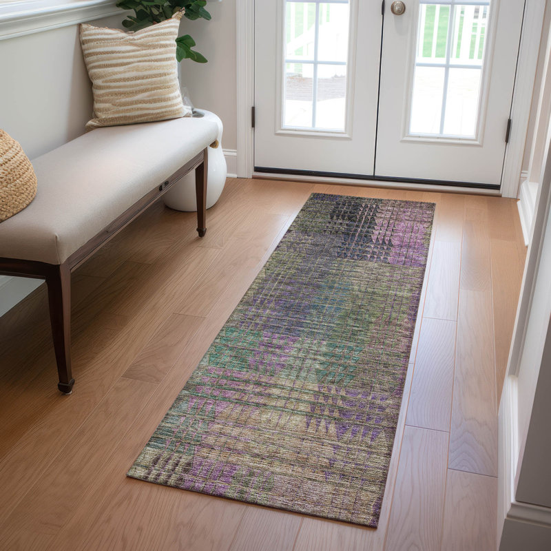 Malchow Indoor/Outdoor Area Rug with Non-Slip Backing, Runner 2'3" x 7'6"