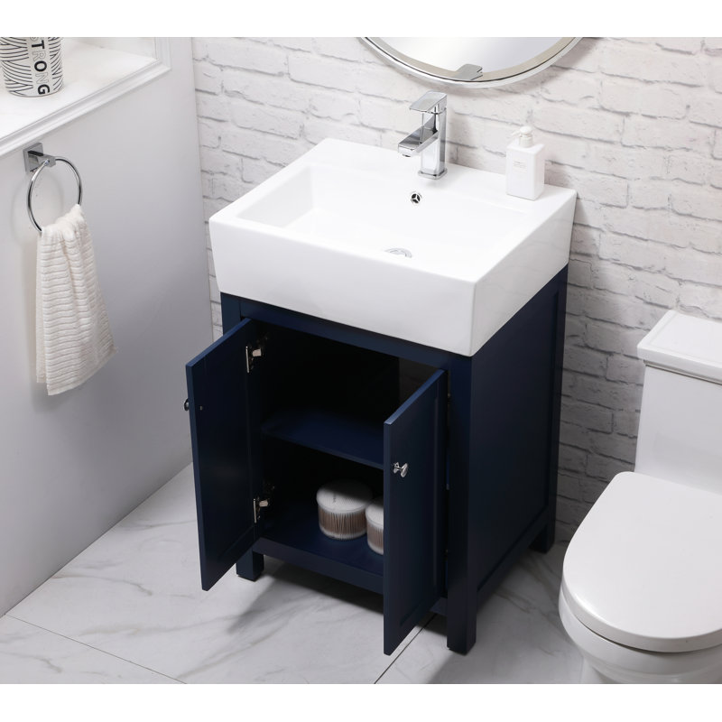 Ensemble de meuble-lavabo simple 23 po Faryn, Bleu