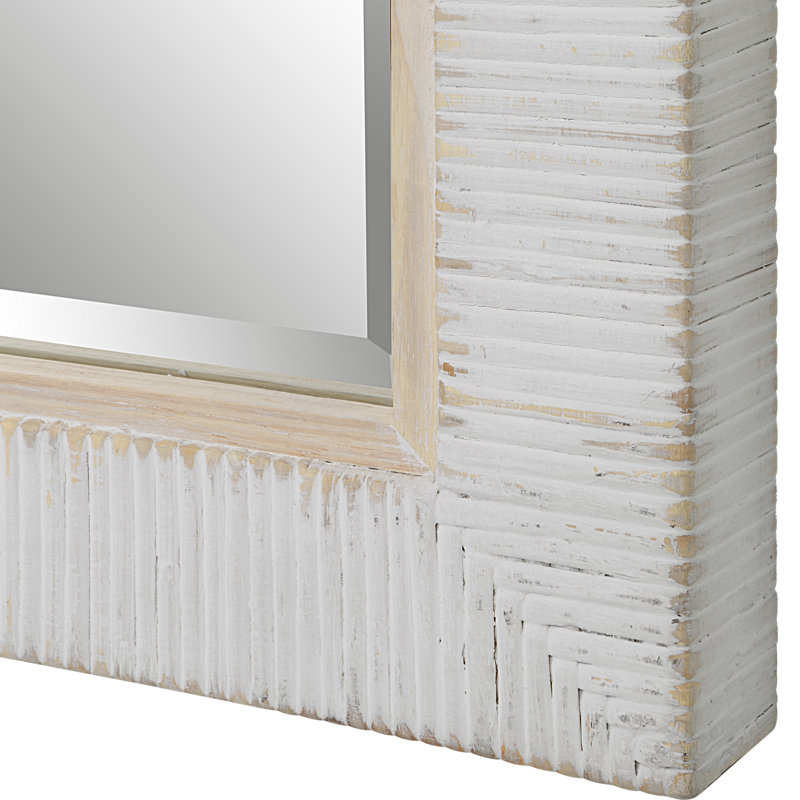 Miroir mural Adrianne, Argent/Brun