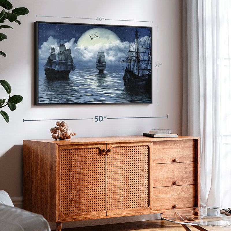 Old Sailing Boat Canvas Print, 27" H x 40" W