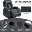 Fauteuil inclinable en polyuréthane PU à position infinie avec massage par vibration à 8 points, chauffage lombaire et recharge USB pour un confort accru pour les personnes âgées-33385106