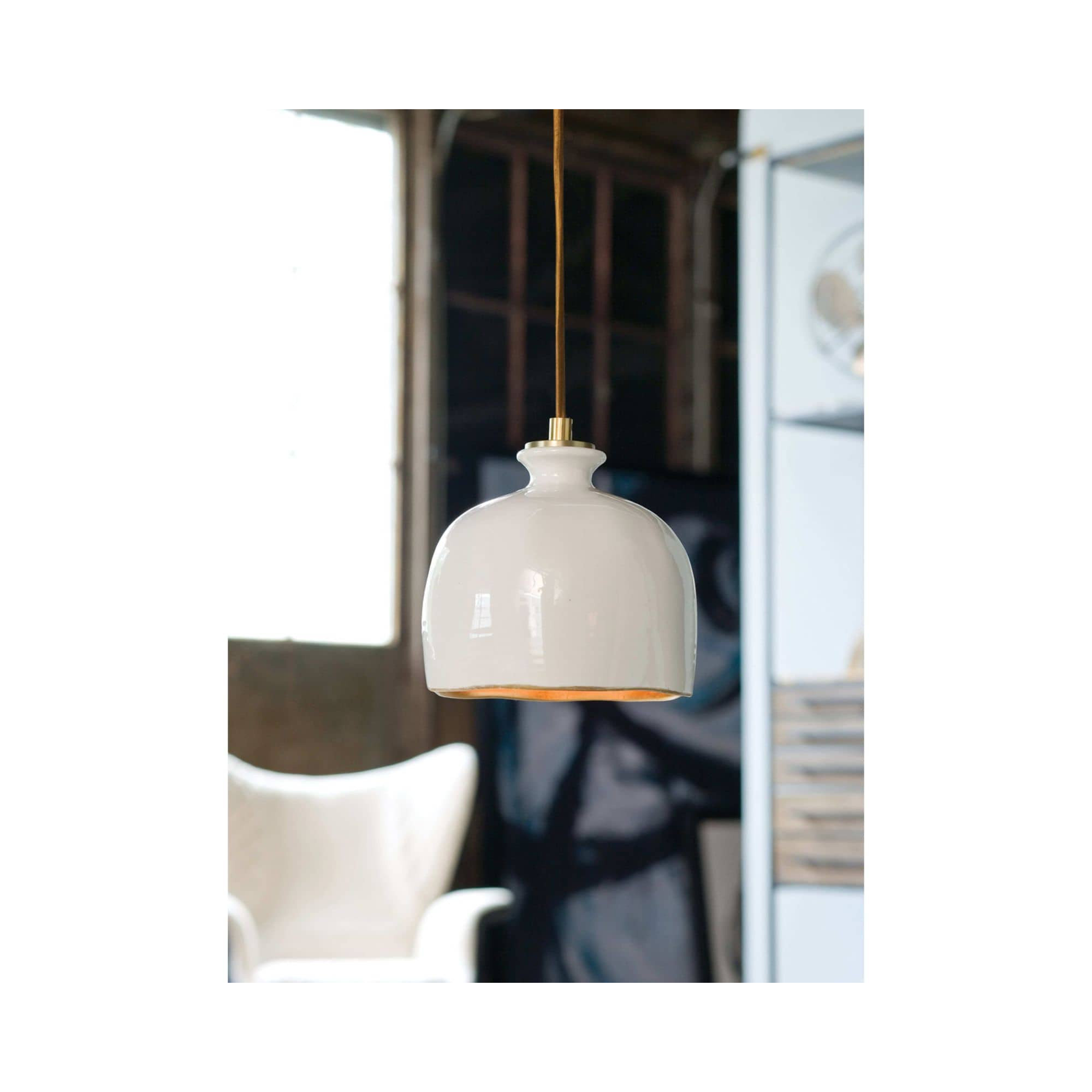 Bianca Single Light Ceramic Dimmable Pendant