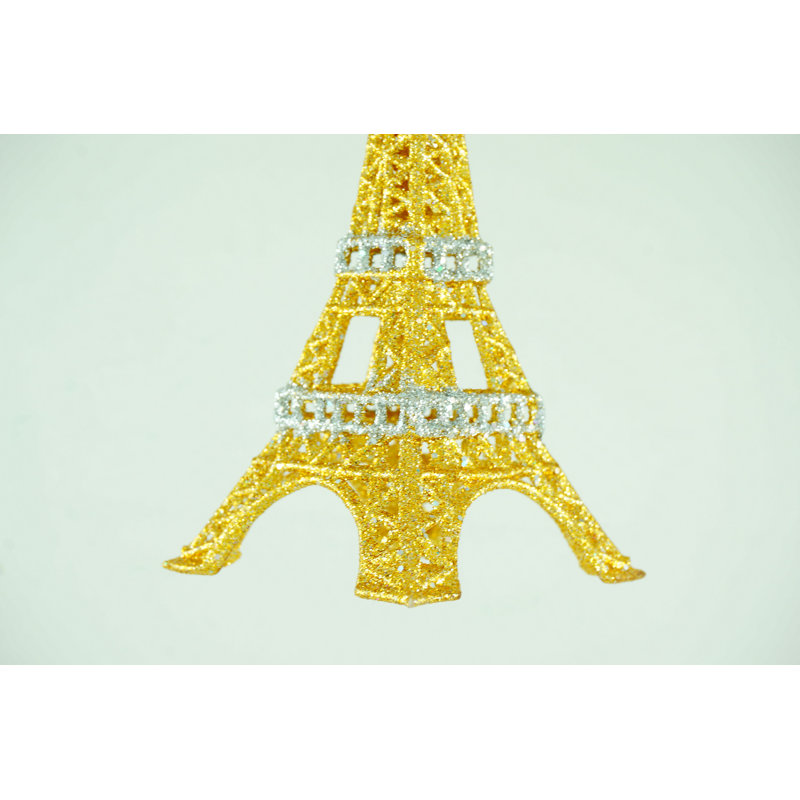 Ornement en forme de Tour Eiffel scintillante, Argent