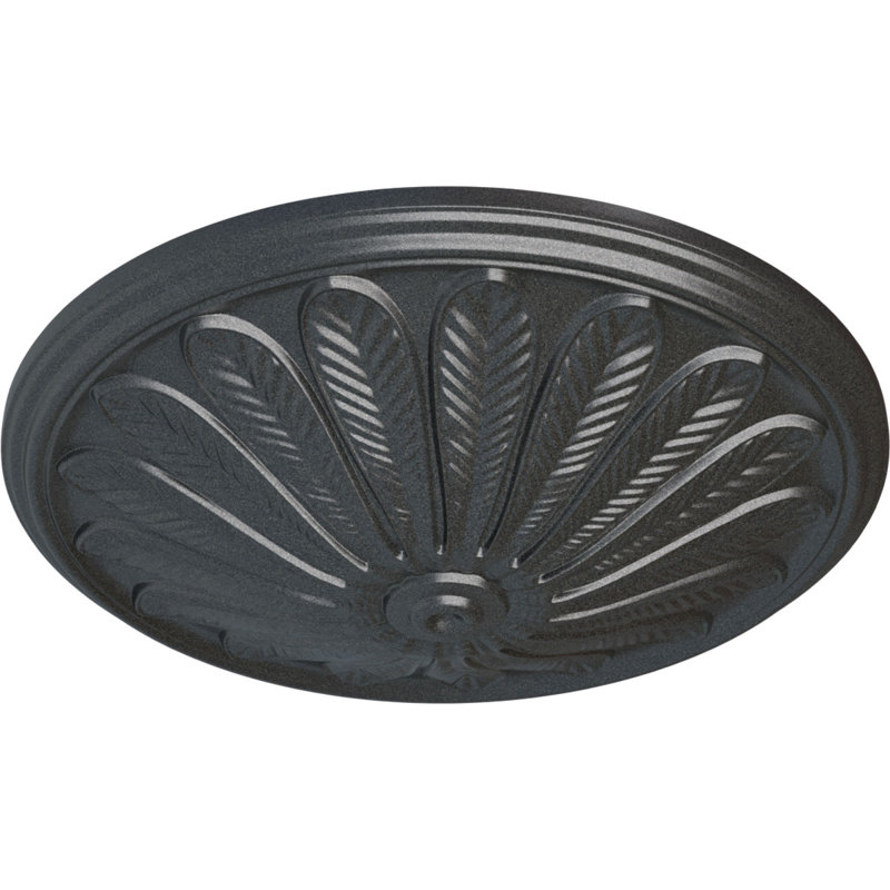 Médaillon de plafond Endurathane Brontes, diamètre extérieur 25 1/2 po x P 5 1/2 po (convient aux auvents jusqu'à 3 5/8 po), finition étain peinte à la main