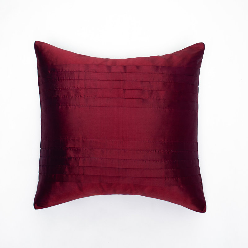 Royce Silk Square Pillow Cover & Insert, Cabernet