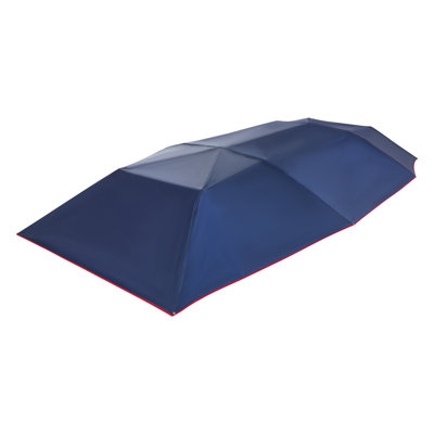 Tente de voiture semi-automatique 12,80 pi x 6,70 pi, auvent pliable portable avec toit résistant aux rayons UV pour berline, VUS et berline avec hayon arrière