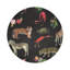 Sous-verres ronds en cuir noir Vegan Exotix-119015114