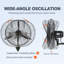 Ventilateur mural oscillant 29,1 po VEVOR