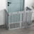 Tucker Murphy Pet™ 80" Extra Wide Freestanding Pet Gate Dog Barrier Folding Safety Fence With 4 Panel Support Feet For Doorway Stairs Light Grey