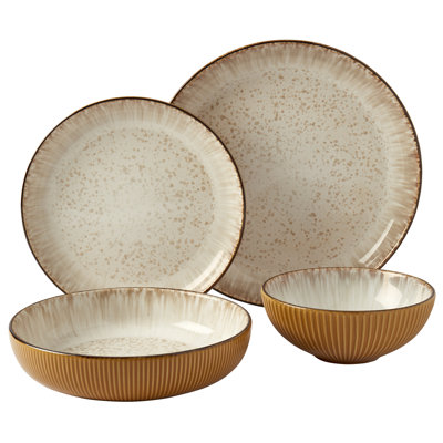 Jura Tabletops Gallery 12 piece Dinnerware Set Smoke