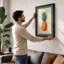 Golden Pineapple Study Botanical - Framed Print-1167649137-1167649142