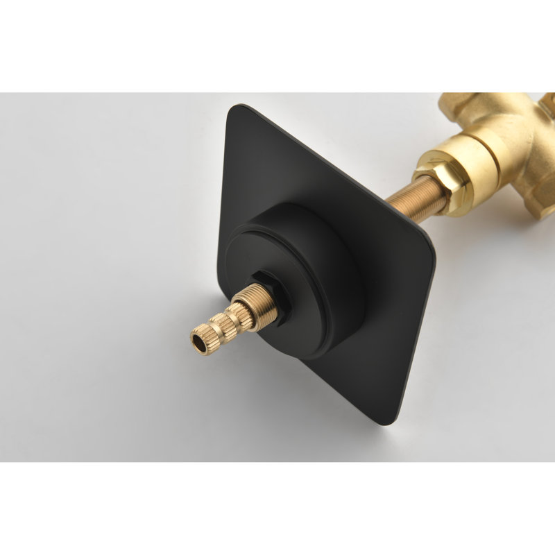 Adjustable Brass Handle Valve - 3/4" Cast Metal Rust & Corrosion Resistance Matt Black 3.46 In. X 2.21 In Shower Proof
