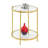 Carolina Round Glass End Table with Metal Shelf-668595462