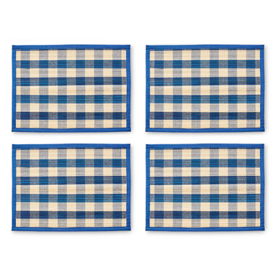Woven Check Straw Placemats