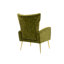 Fauteuil à oreilles en velours Citium-1807437131