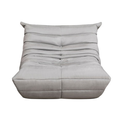 Gray Living Room Chair, Microfiber Fabric, 40.32" Product Width Non-Slip Bottom, Stylish