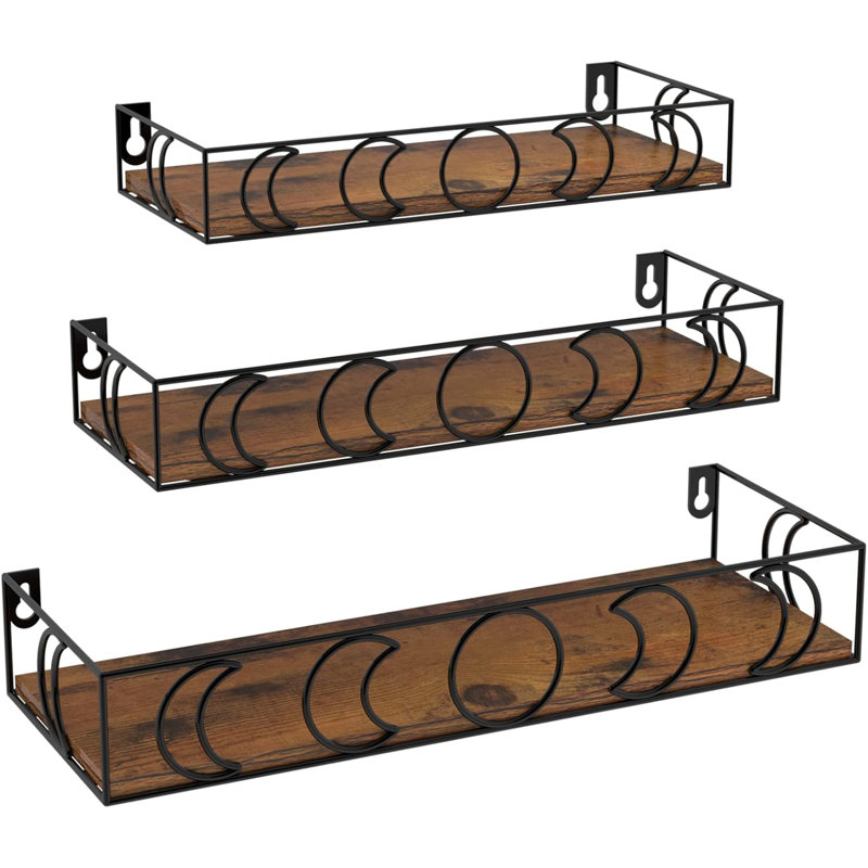 Floating Shelf, Black/Brown