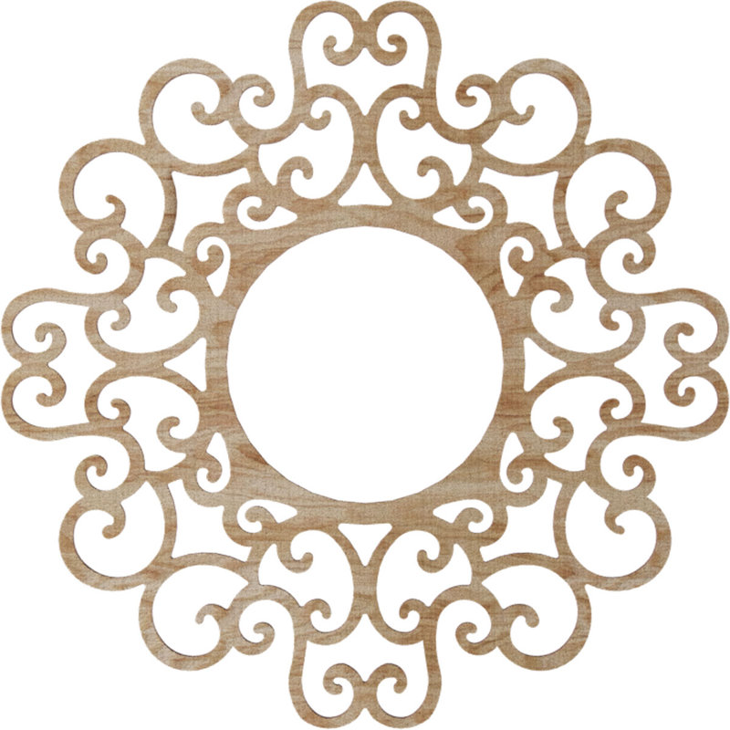 Médaillon de plafond 24 po x 9 pi 8 po x P 9/8 po Reims, Chêne rouge, H 22 po x l 22 po x P 0,25 po