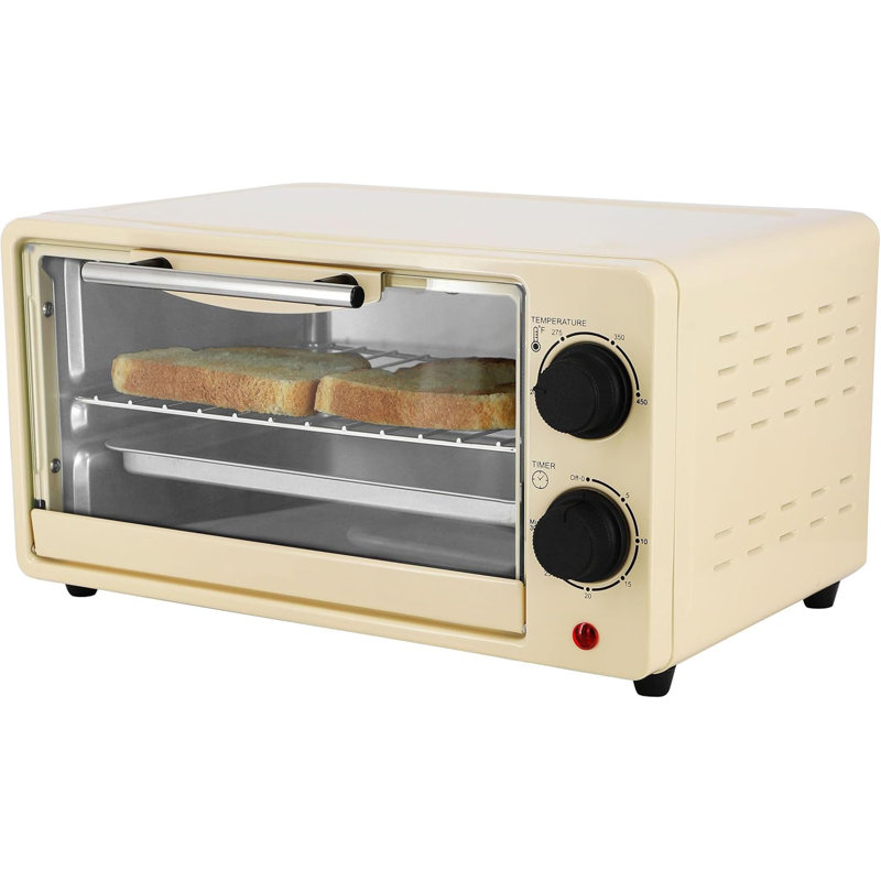 Four de comptoir électrique de 9,5 pintes - Four grille-pain compact avec fonctions de cuisson et de pain grillé, crème