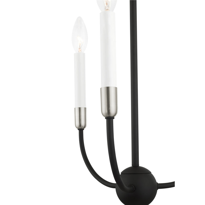 Lustre traditionnel / classique à 3 lumières de style bougie Balmers, Noir