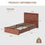 Base de lit plateforme tapissier, tête de lit et lattes en bois, aucun sommier requis-358729356-358729393