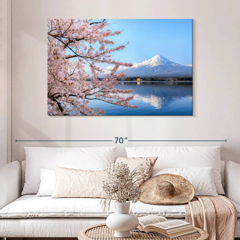 Lac Kavia Kawaguchiko et Mont Fuji, H 32 po x l 48 po