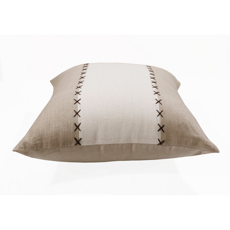 Housse et insert de coussin carré en lin, Housse de coussin seulement - sans coussin