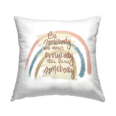 Coussin décoratif inspirant «Be Somebody» par Tara Moss