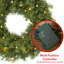 Couronne de Noël pré-éclairée, sapin vert avec lumières DEL blanches-100459491