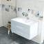 Meuble-lavabo mural avec tiroirs doubles