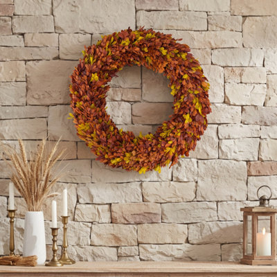 Heirloom 20" Real Preserved Boxwood Autumn Wreath
