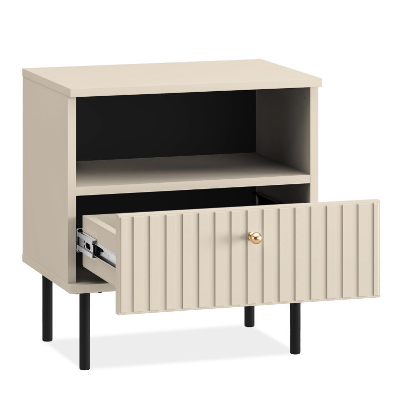 DROMA 50cm W Manufactured Wood Bedside Table