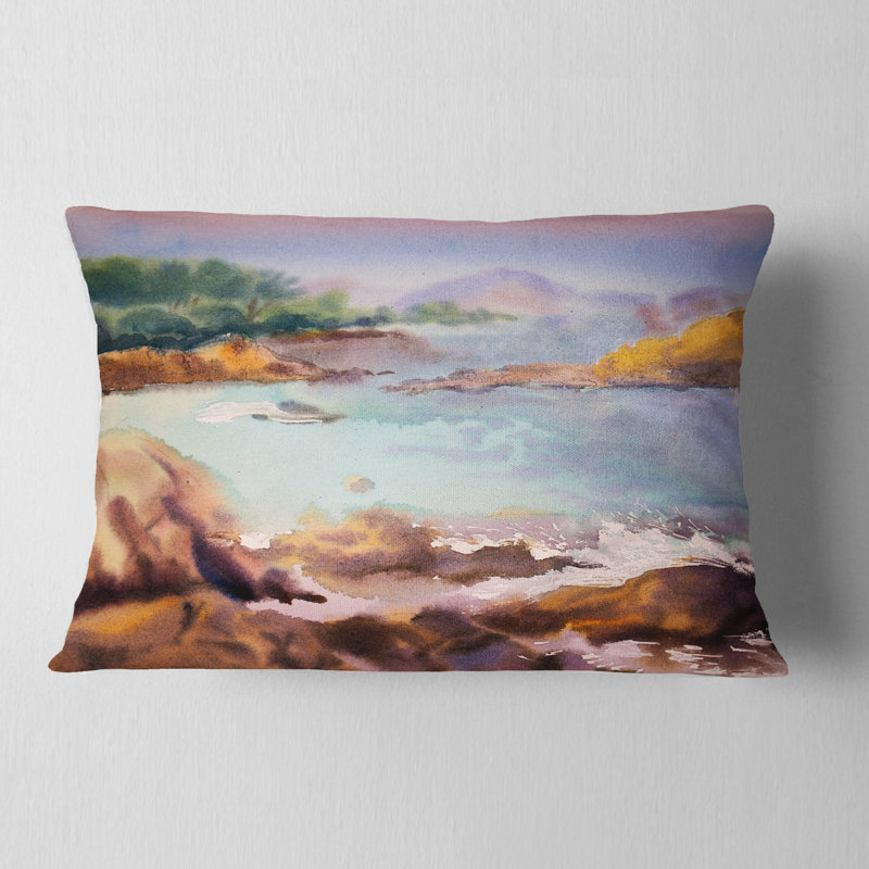 Coussin Seascape, Rectangulaire, 12 po x 20 po