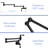 Wall Mount Pot Filler, Brass Kitchen Folding Faucet, Matte Black, Contemporary Style, Double Joint Swing Arms, Leak - , Safe And , Spare Valve Commercial Material, Nickel Finish, Stretchable Look,-2128785881
