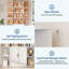 75in Tall Bookcase with Doors and Open Shelves for Bedroom, Living Room, Study Room-739601763