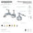 Kingston Brass Heritage Two-Handle 3-Hole Deck Mount Widespread Bathroom Faucet with Brass Pop-Up Drain-11175134