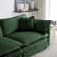 Ensemble de 2 chaises d'appoint, fauteuils rembourrés en chenille haut de gamme, chaises d'appoint de salon avec coussin décoratif, chenille verte-10308318
