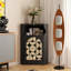 Armoire de coin noire en bois massif