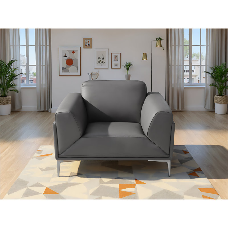Fauteuil club capitonné de 37,7 po de largeur Michailas