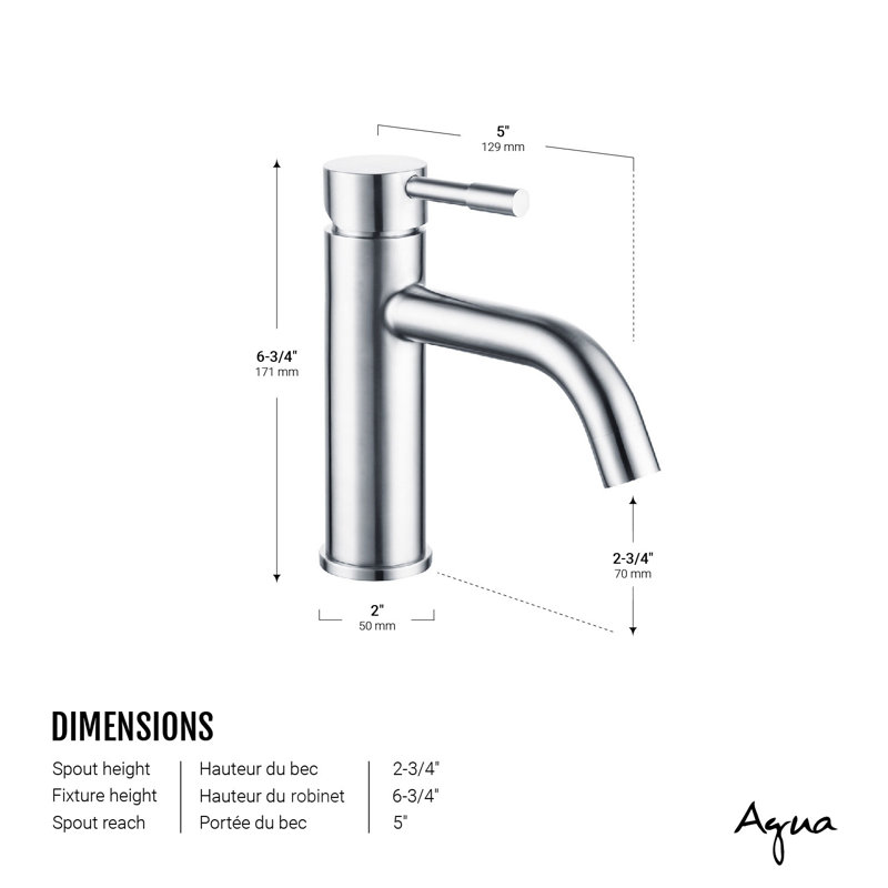 Rebecca Single-handle Bathroom Faucet, Chrome